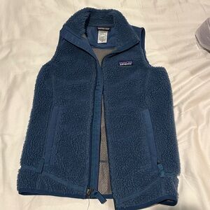 Patagonia Sherpa vest, womans size xs, blue